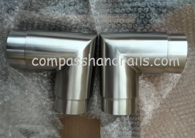 Stainless Steel Railing Balustrade System Handrail Tube Fittings Round 180 Degree Joiner