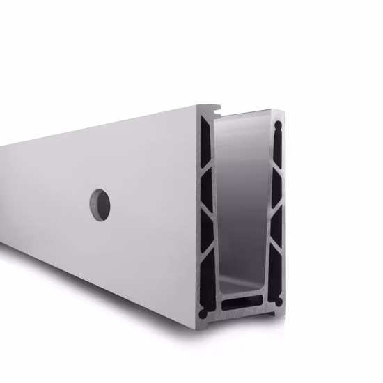 BS6180 Tested Adjustable Top Mounted Base Shoe Aluminium Glass Balustrades Glass Railing