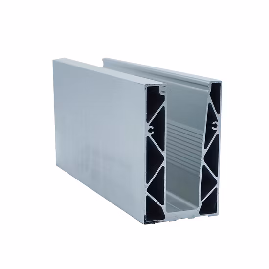 Frameless U Channel Glass Railing with Aluminum Profile