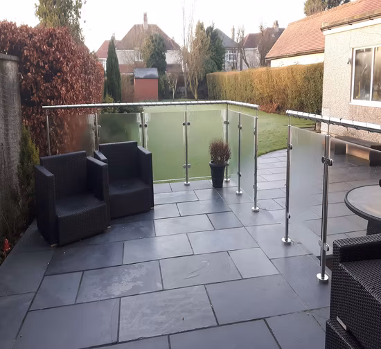 Seaside Use Stainless Steel 316L Fence Post Handrail Glass Railing System