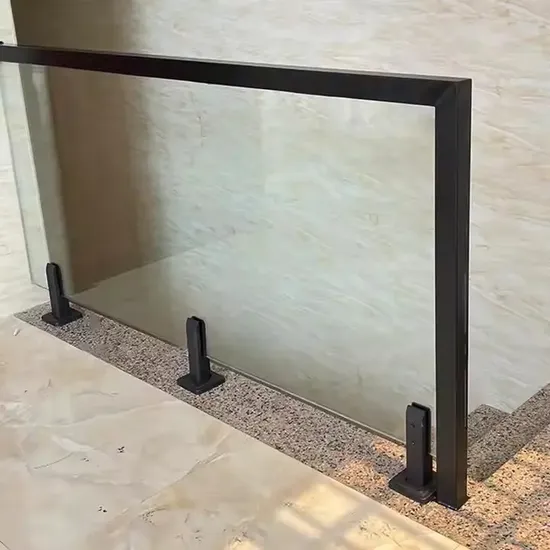 Aluminum U Channel Glass Railing Frameless Glass Railing System