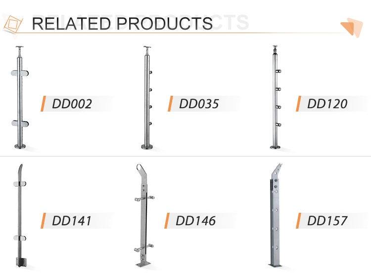 Ablinox Casting Staircase Corridor Guardrail Stainless Steel Fence Baluster Glass Handrail Railing System Square Mini Post Balestrade Hardware Fittings