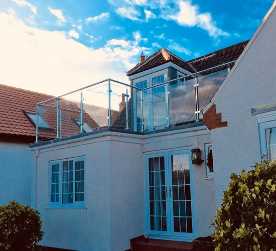 Seaside Use Stainless Steel 316L Fence Post Handrail Glass Railing System