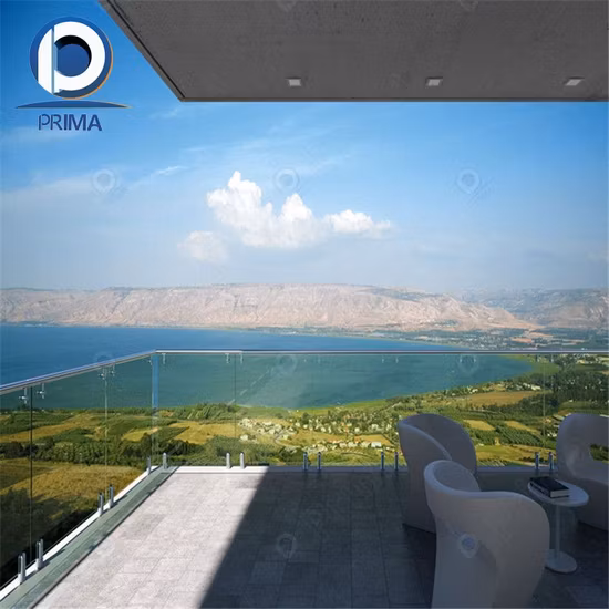 Prima 2023 Outdoor Modular Laminated Stainless Steel China Stair Balcony Cable Zapfen Glasgeländer Maßgeschneidert