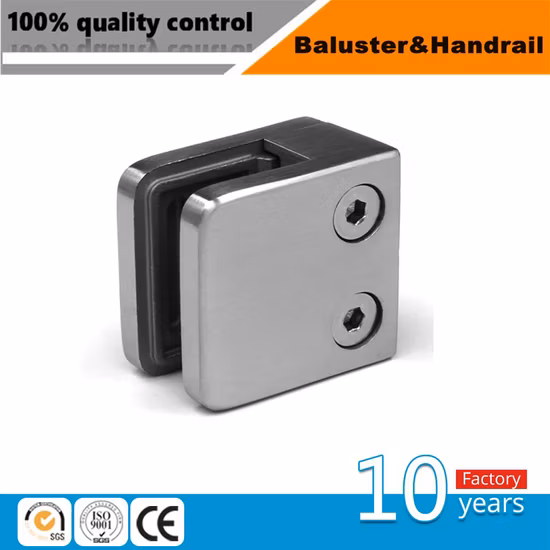 Heißer Verkauf Glasbefestigung Geländer Handläufe Outdoor Indoor Rahmenlose Glasgeländer Edelstahl Glasabstandshalter