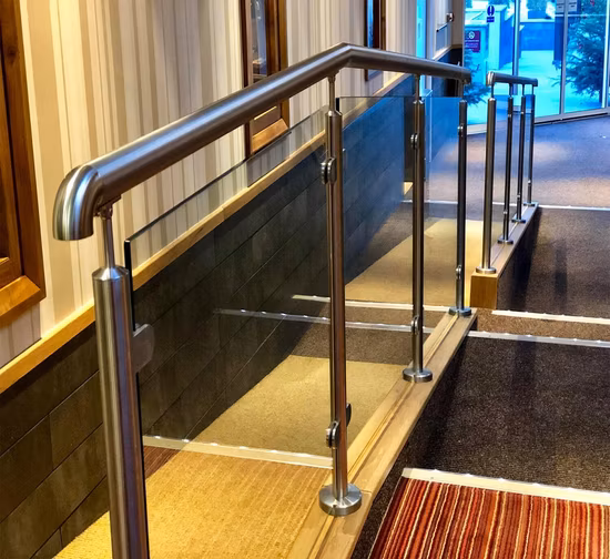 Seaside Use Edelstahl 316L Zaunpfosten-Handlauf-Glasgeländersystem