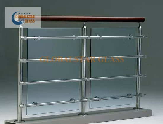 4-12 mm gehärtetes Glas-Balkongeländer, französischer Balkon, Glas-Treppengeländer, Verbundglas, seidenbedrucktes Glas, Glastür, Glaszaun, Glasbalustrade
