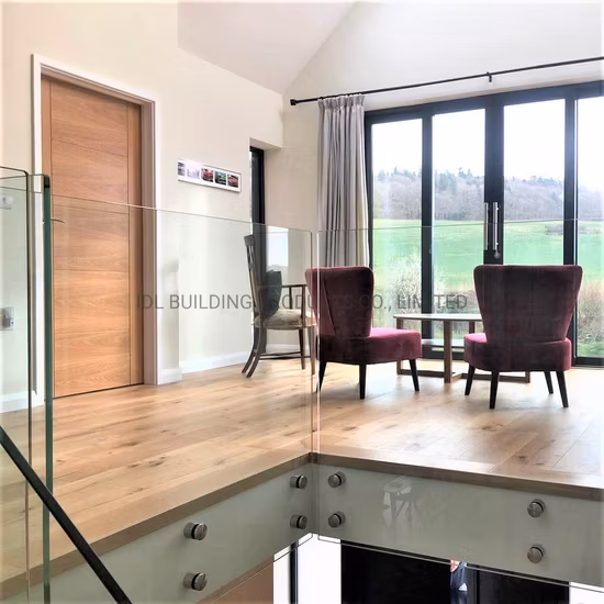 2021 Einzigartiger Edelstahl-Abstandshalter im weißen Glasklemmen-Design für Treppen/Balustraden-Balkone/rahmenlose Glas-Julia-Balkone