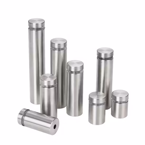 Runder Abstandshalter aus eloxiertem Aluminium, Abstandshalter für wandmontierte Schilder aus Edelstahl, Abstandshalter für Spiegelglasschrauben
