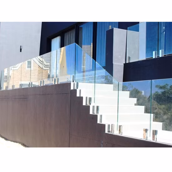 Rahmenloser Glasgeländerzapfen in modernem Design für Poolzaun
